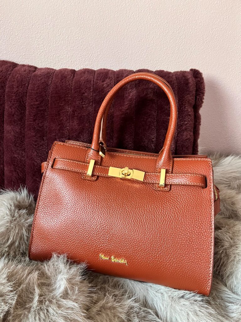 Pierre Cardin Genuine Leather Bag With Double Handle