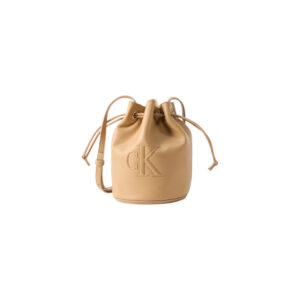 w Calvin Klein Small Bucket Bag Bold Ck Beige